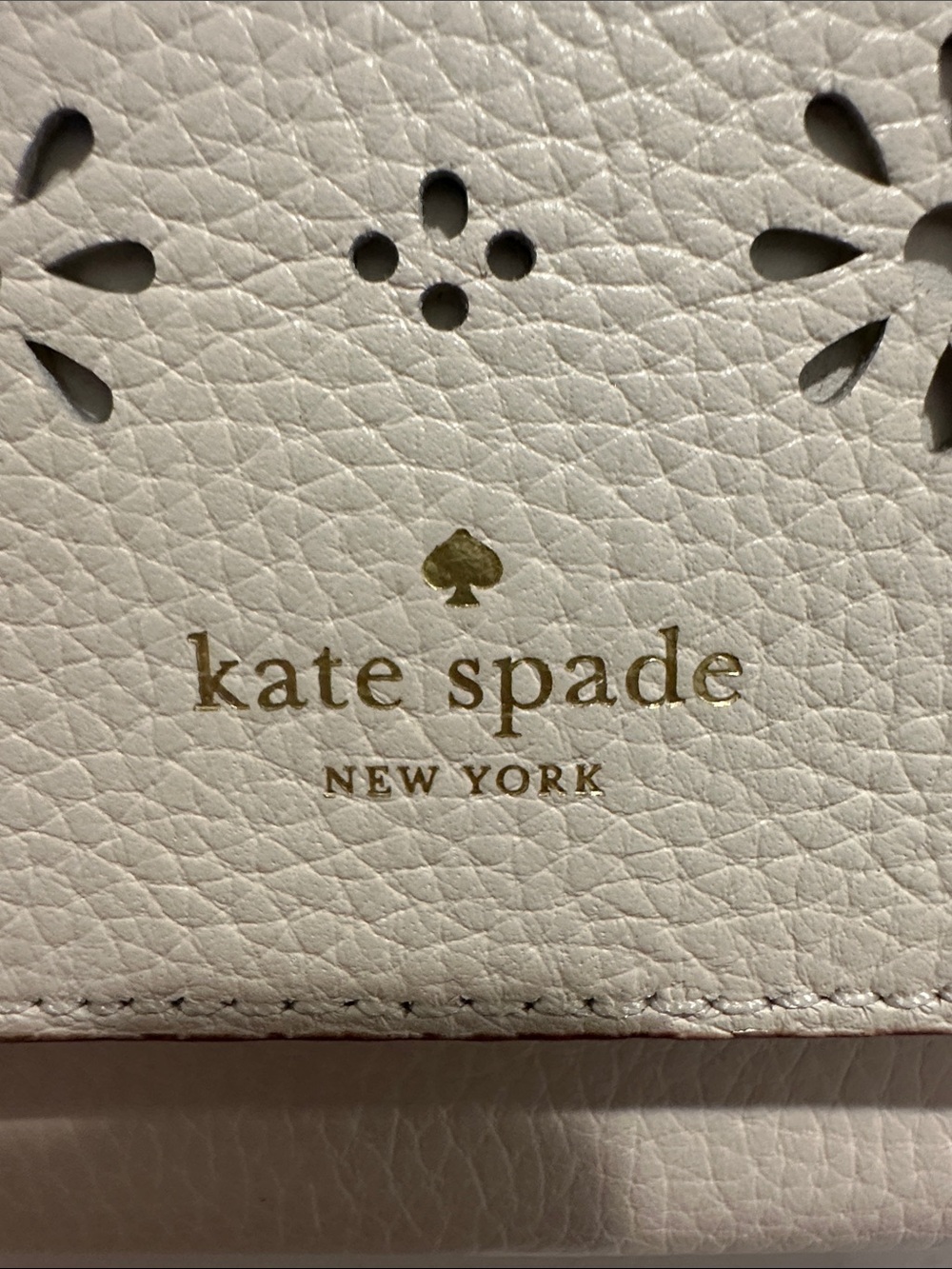 kate spade cream floral perforated leather crossbody bag - Picture 4 of 6